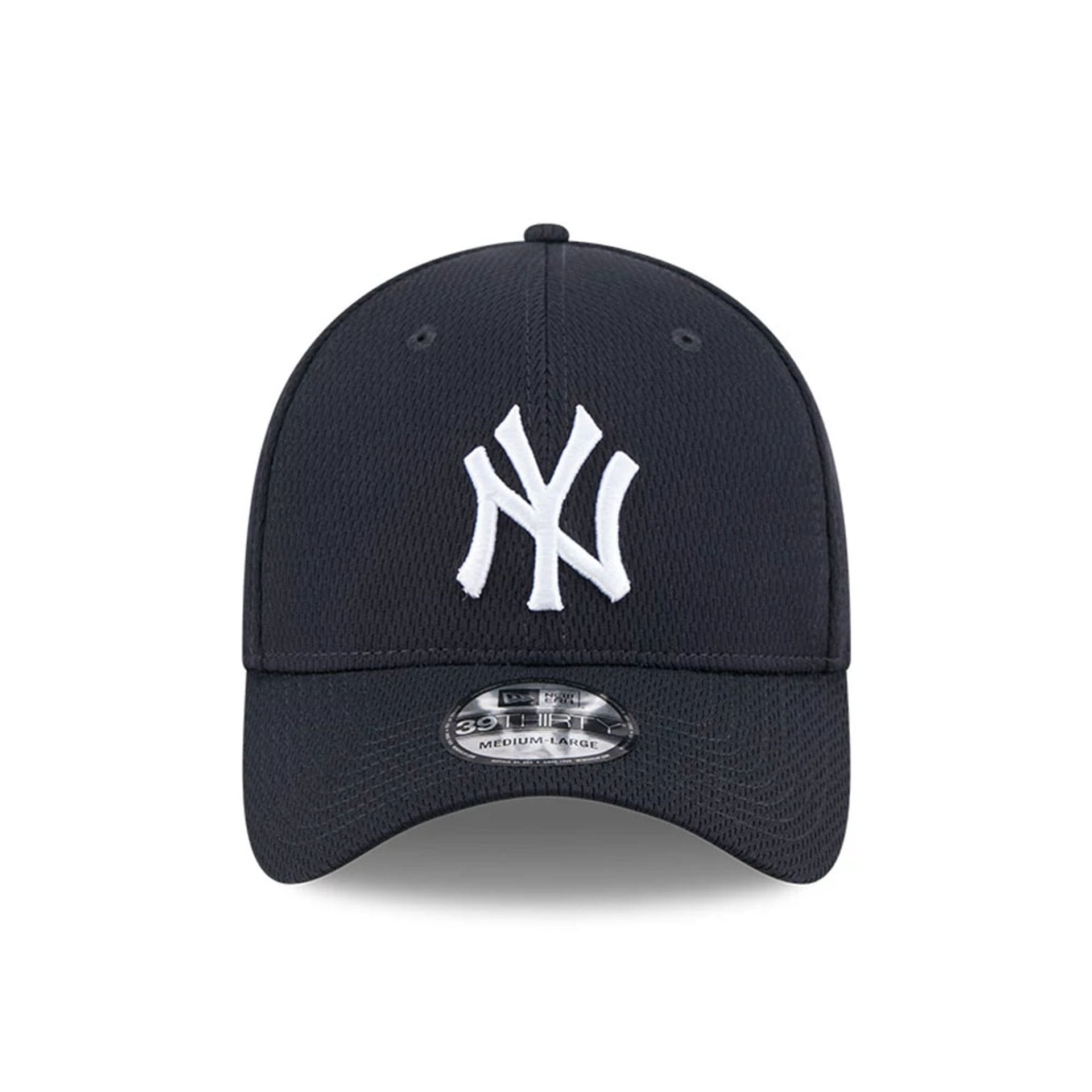 Pictured is this MLB Evergreen New York Yankees 39THIRTY Stretch Fit cap in navy. 2