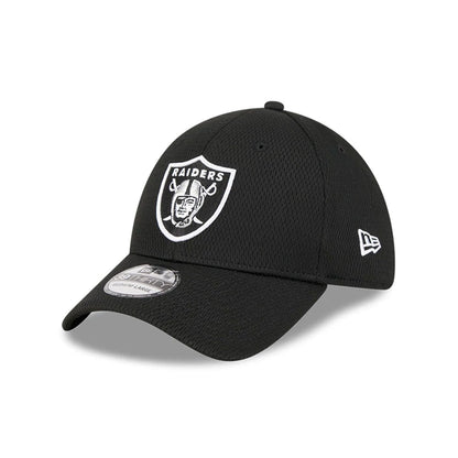 Pictured is this NFL Evergreen Las Vegas Raiders 39THIRTY Stretch Fit cap in black. 1
