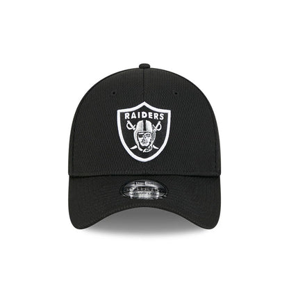 Pictured is this NFL Evergreen Las Vegas Raiders 39THIRTY Stretch Fit cap in black. 2