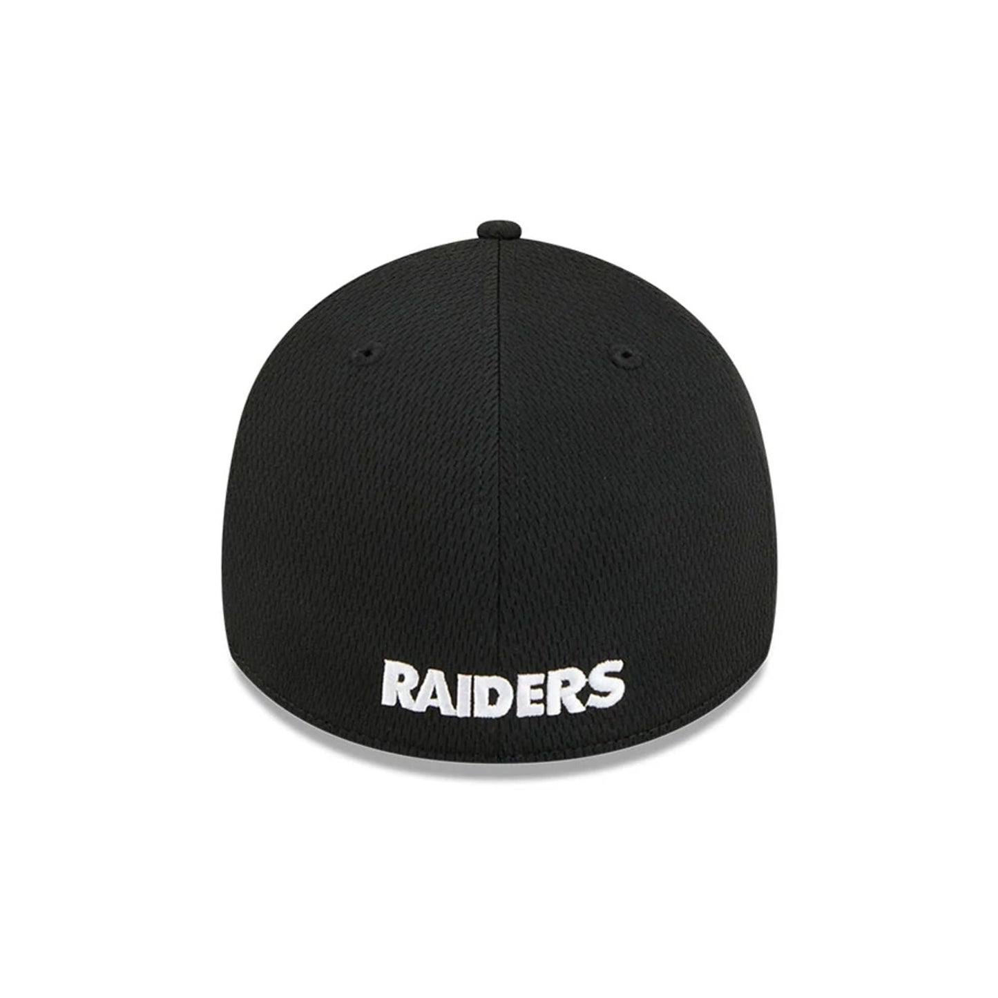 Pictured is this NFL Evergreen Las Vegas Raiders 39THIRTY Stretch Fit cap in black. 4