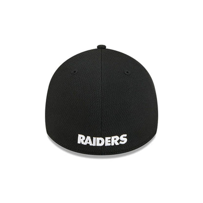 Pictured is this NFL Evergreen Las Vegas Raiders 39THIRTY Stretch Fit cap in black. 4