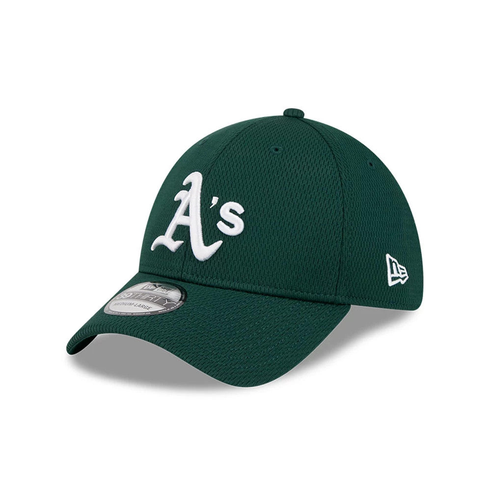 Pictured is this MLB Evergreen Athletics 39THIRTY Stretch Fit cap in dark green. 1