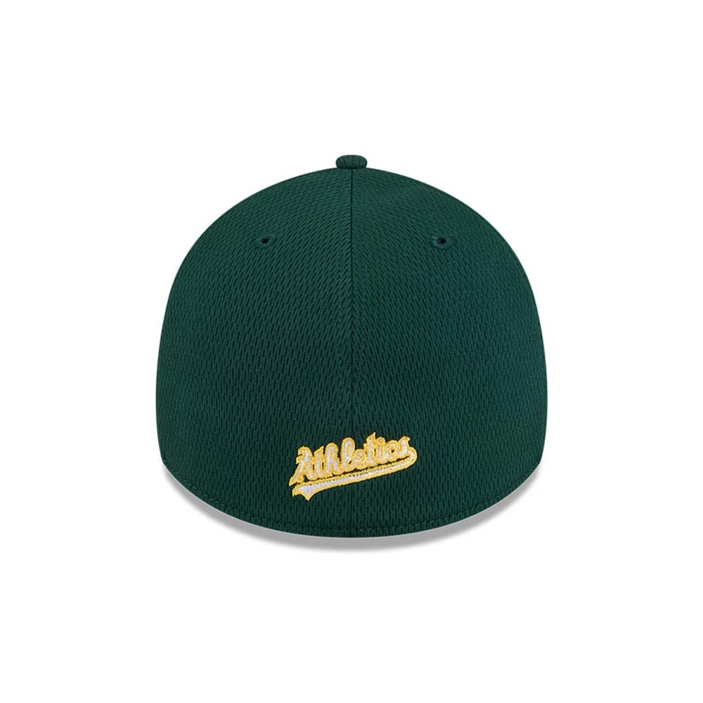 Pictured is this MLB Evergreen Athletics 39THIRTY Stretch Fit cap in dark green. 4