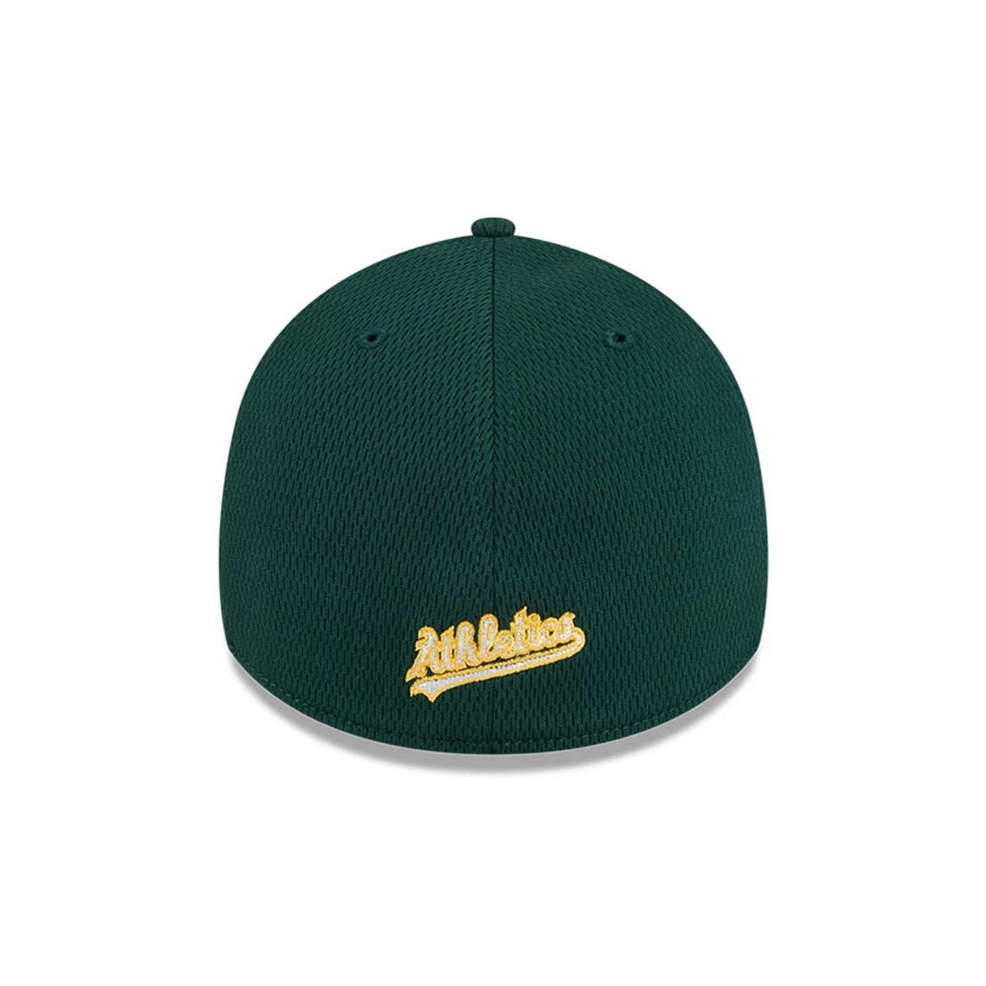 Pictured is this MLB Evergreen Athletics 39THIRTY Stretch Fit cap in dark green. 4