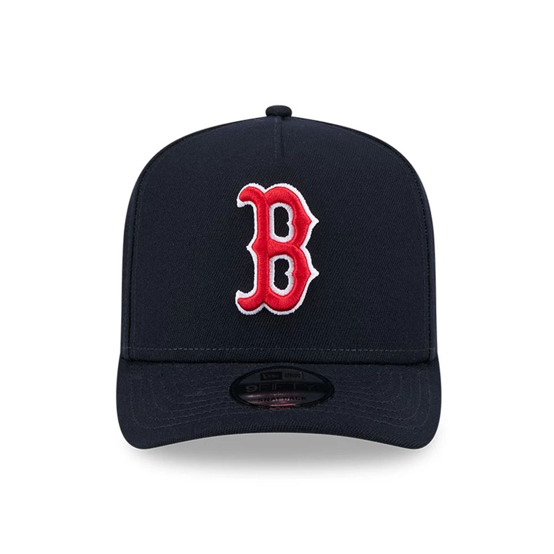 Pictured is this MLB Evergreen Boston Red Sox 9FIFTY A-Frame Snapback cap in navy. 3