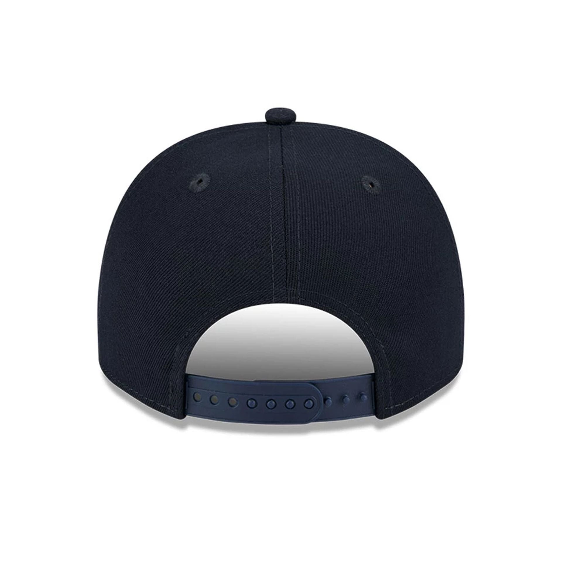 Pictured is this MLB Evergreen Boston Red Sox 9FIFTY A-Frame Snapback cap in navy. 7
