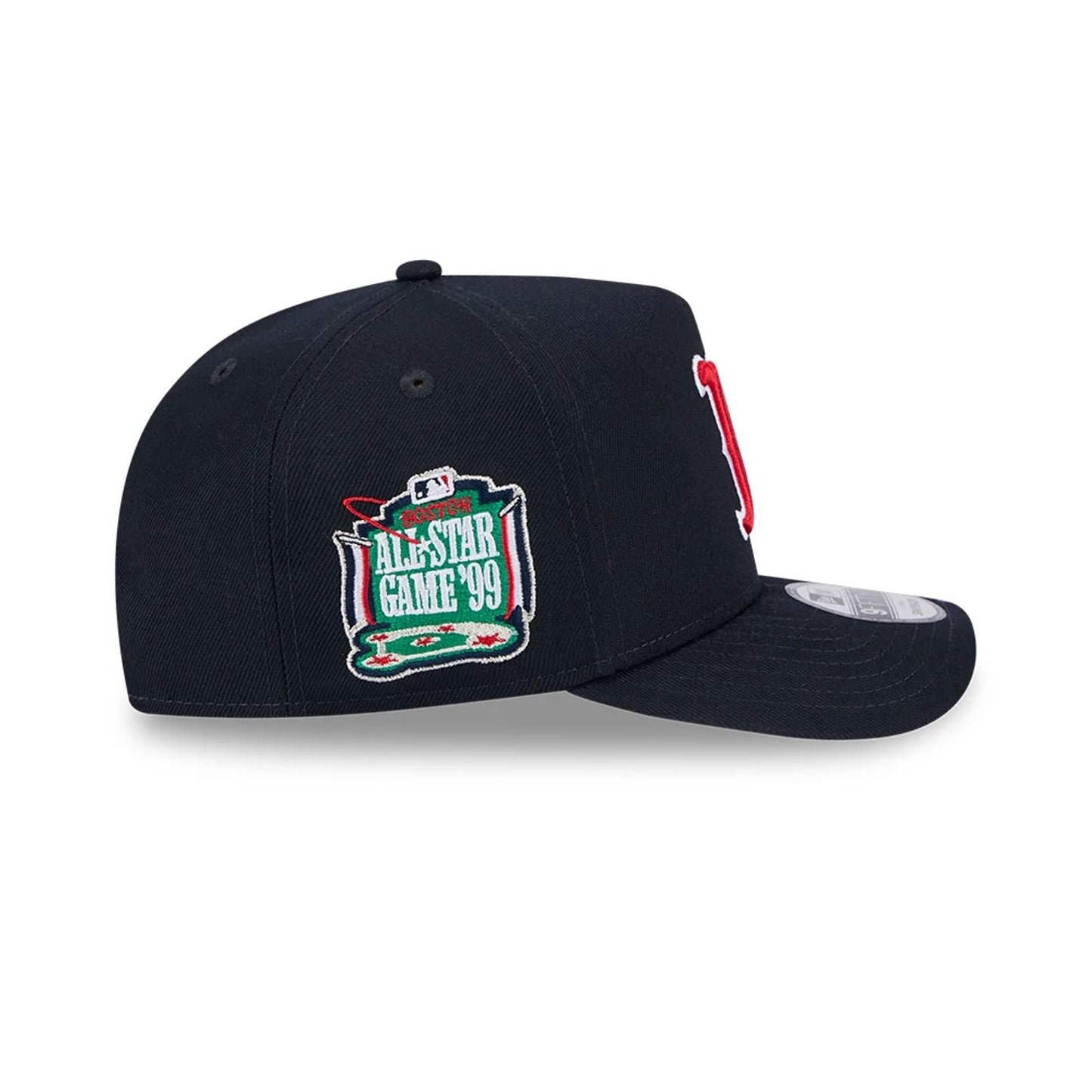 Pictured is this MLB Evergreen Boston Red Sox 9FIFTY A-Frame Snapback cap in navy. 5