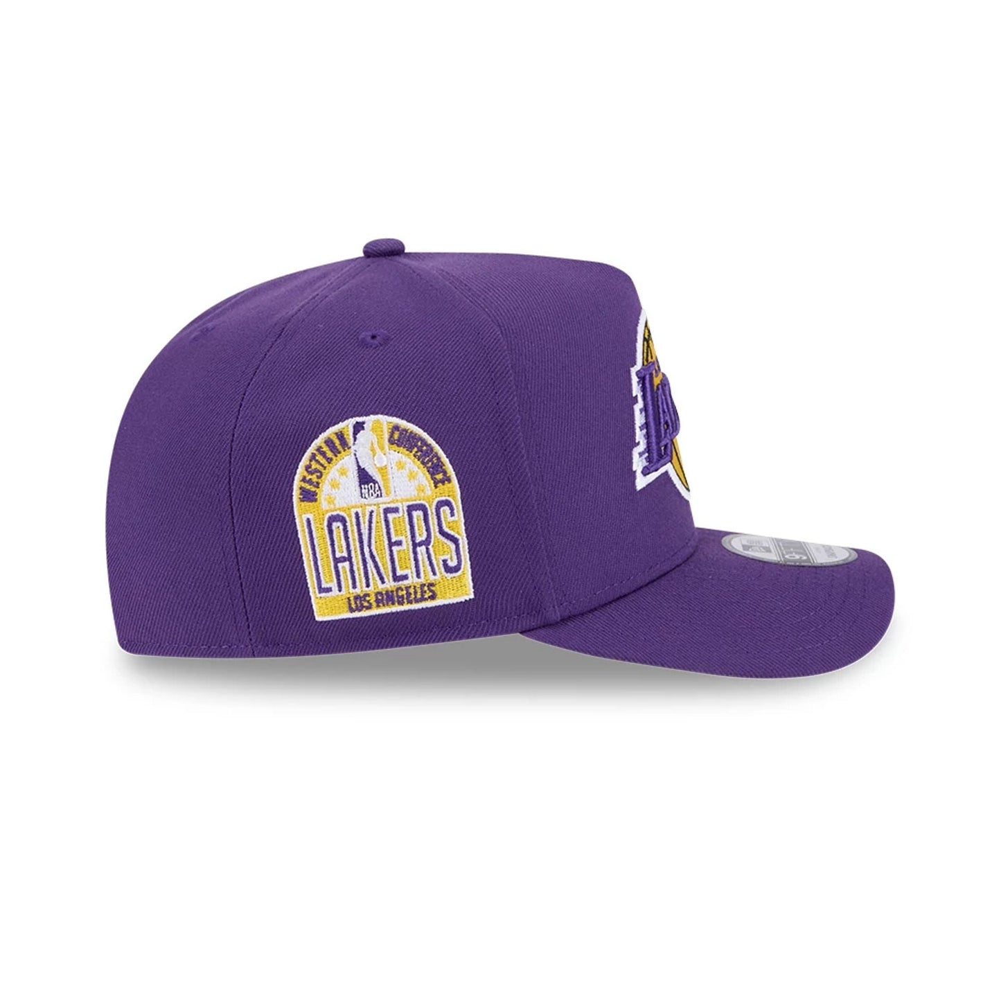 Pictured is this NBA Evergreen LA Lakers 9FIFTY A-Frame Snapback cap in purple. 5