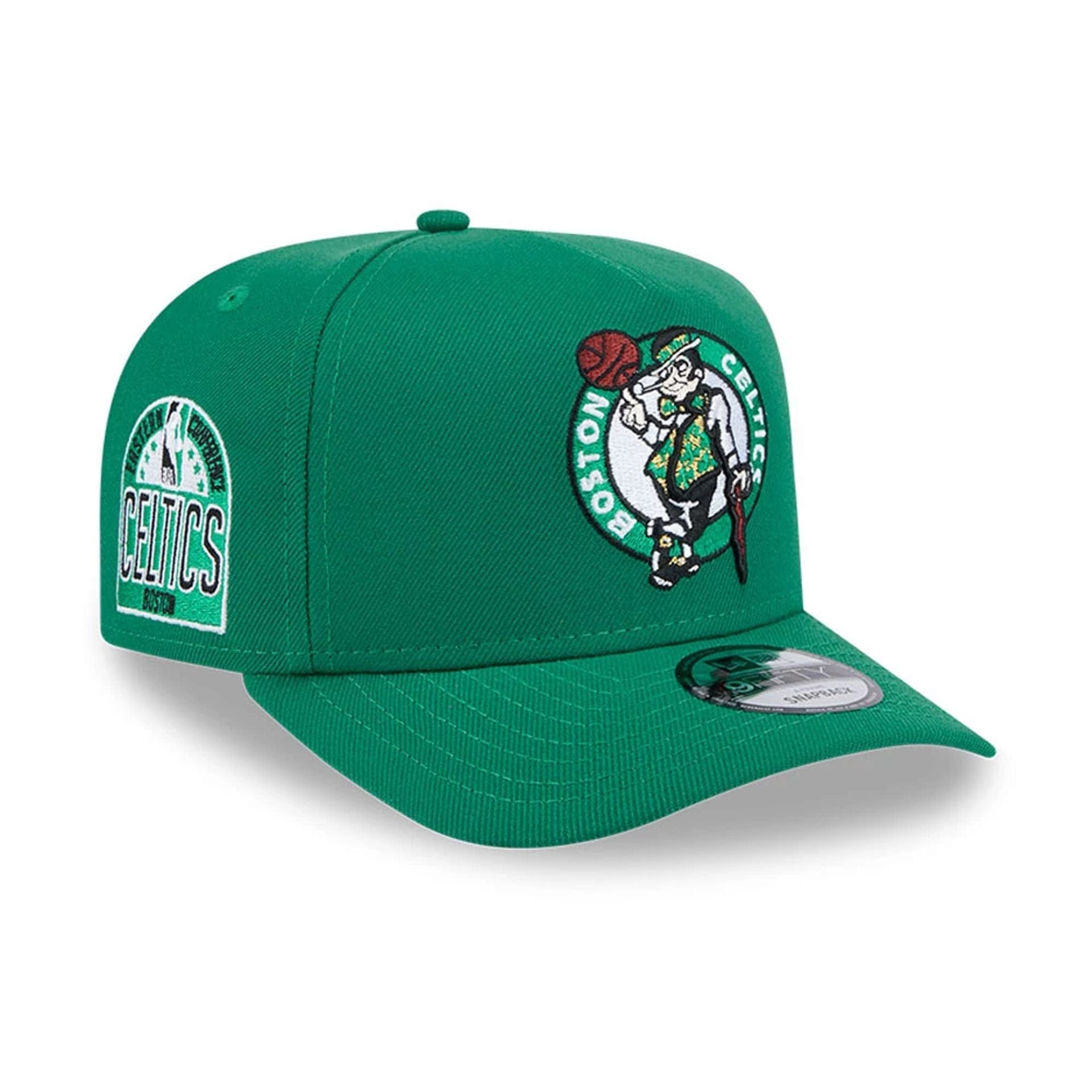 Pictured is this NBA Evergreen Boston Celtics 9FIFTY A-Frame Snapback cap in green. 1