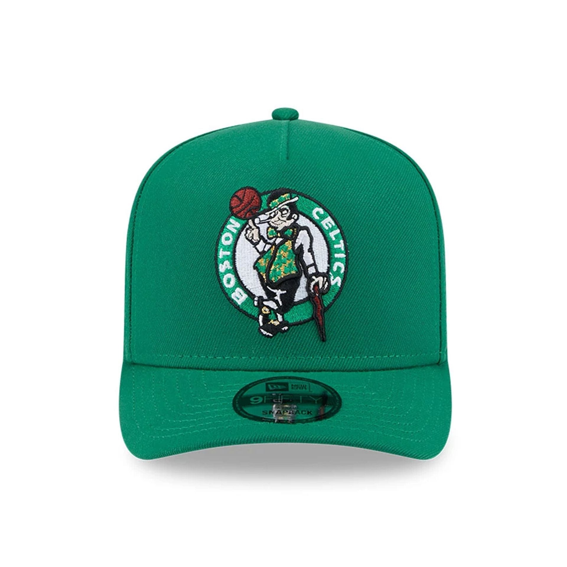 Pictured is this NBA Evergreen Boston Celtics 9FIFTY A-Frame Snapback cap in green. 3