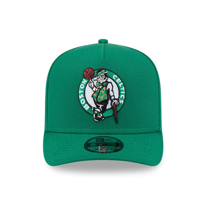 Pictured is this NBA Evergreen Boston Celtics 9FIFTY A-Frame Snapback cap in green. 3