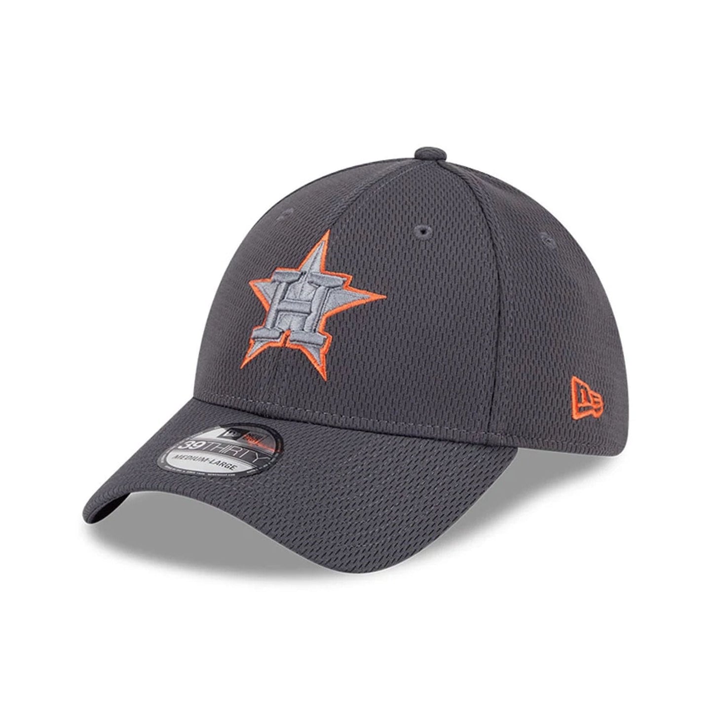 Pictured is this MLB Evergreen Houston Astros 39THIRTY Stretch Fit cap in dark grey. 1