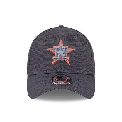 Pictured is this MLB Evergreen Houston Astros 39THIRTY Stretch Fit cap in dark grey. 2