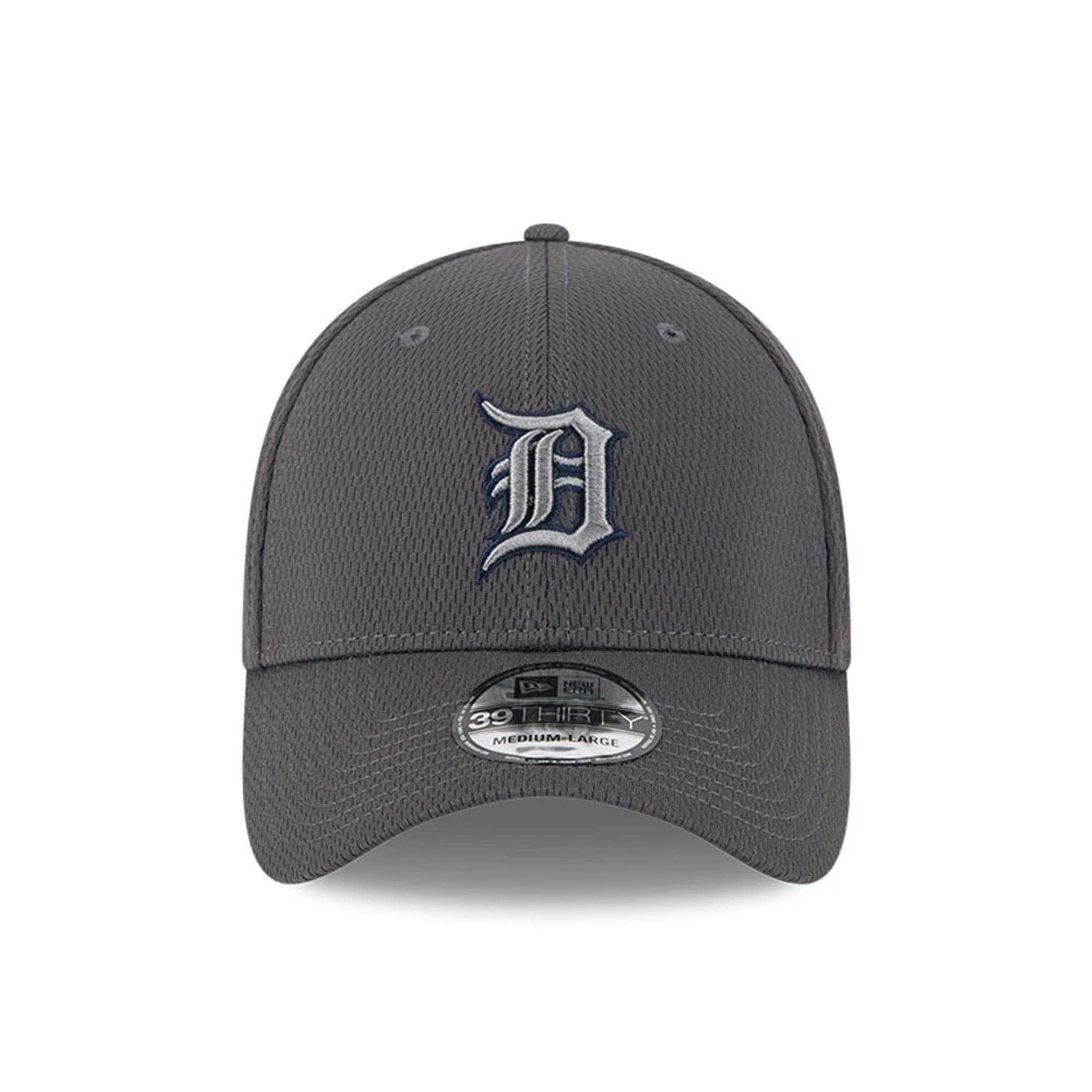 Pictured is this MLB Evergreen Detroit Tigers 39THIRTY Stretch Fit cap in dark grey. 2
