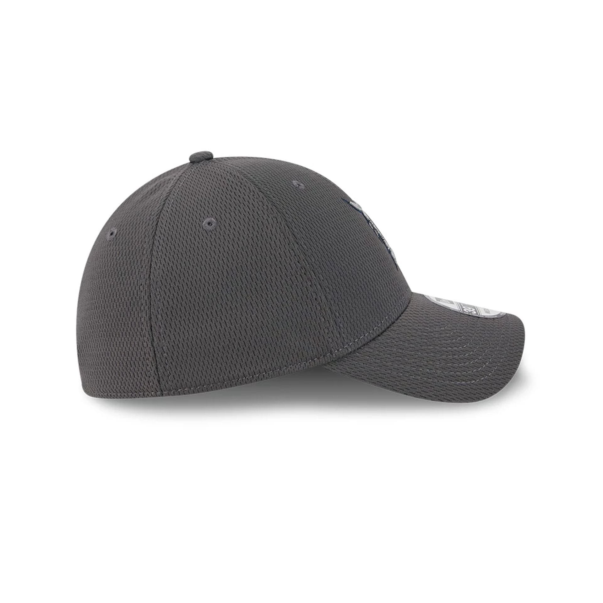 Pictured is this MLB Evergreen Detroit Tigers 39THIRTY Stretch Fit cap in dark grey. 6