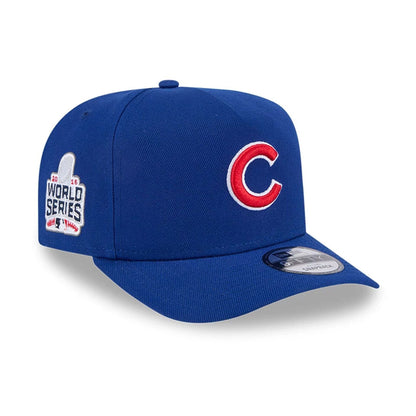 Pictured is this MLB Evergreen Chicago Cubs 9FIFTY A-Frame Snapback cap in blue. 1