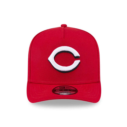 Pictured is this MLB Evergreen Cincinnati Reds 9FIFTY A-Frame Snapback cap in red. 3
