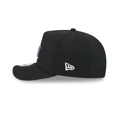 Pictured is this MLB Evergreen Colorado Rockies 9FIFTY A-Frame Snapback cap in black. 6