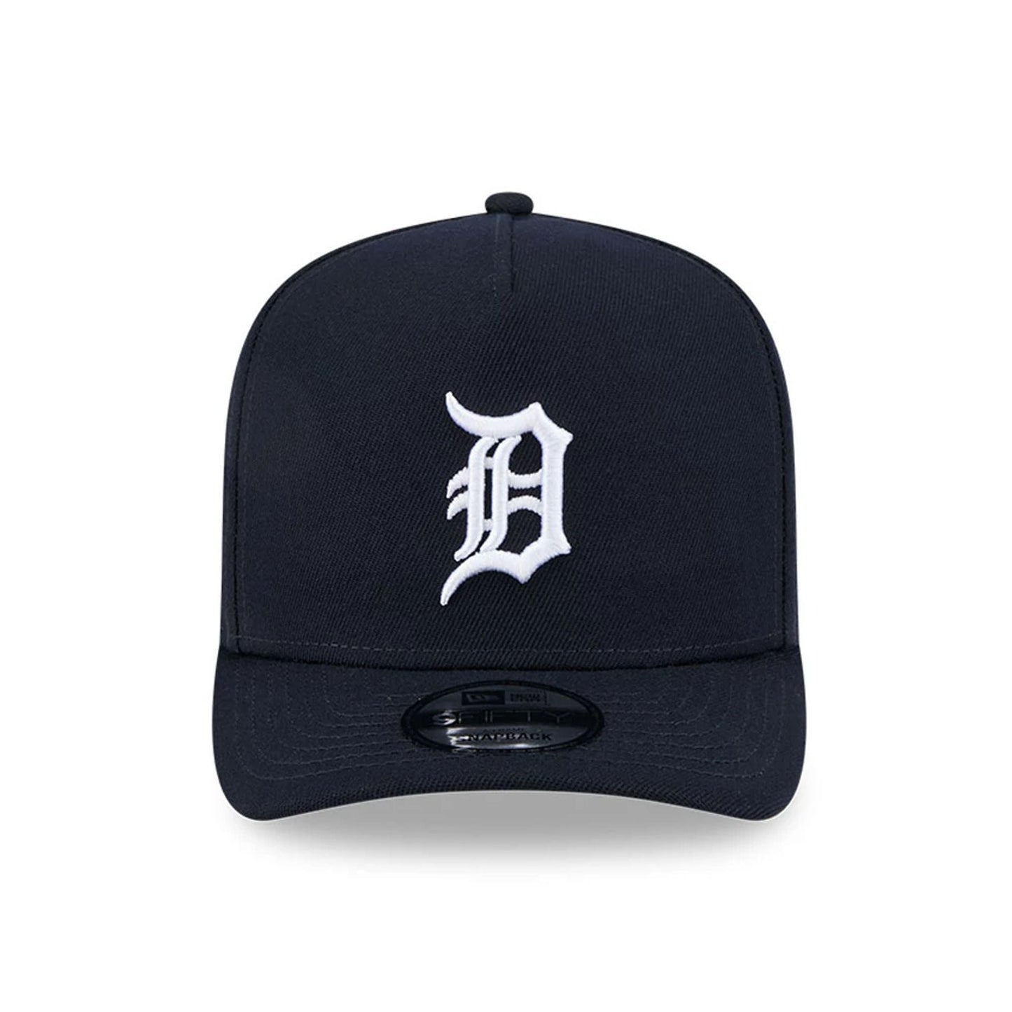 Pictured is this MLB Evergreen Detroit Tigers 9FIFTY A-Frame Snapback cap in navy. 3