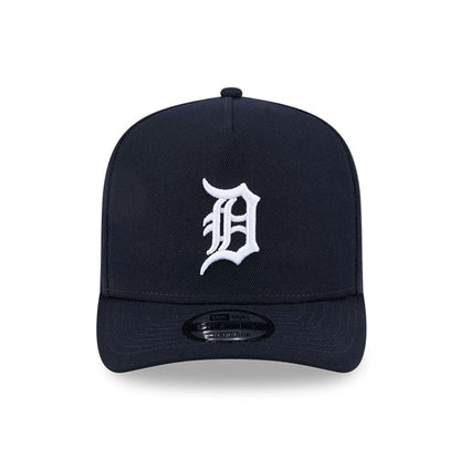 Pictured is this MLB Evergreen Detroit Tigers 9FIFTY A-Frame Snapback cap in navy. 3
