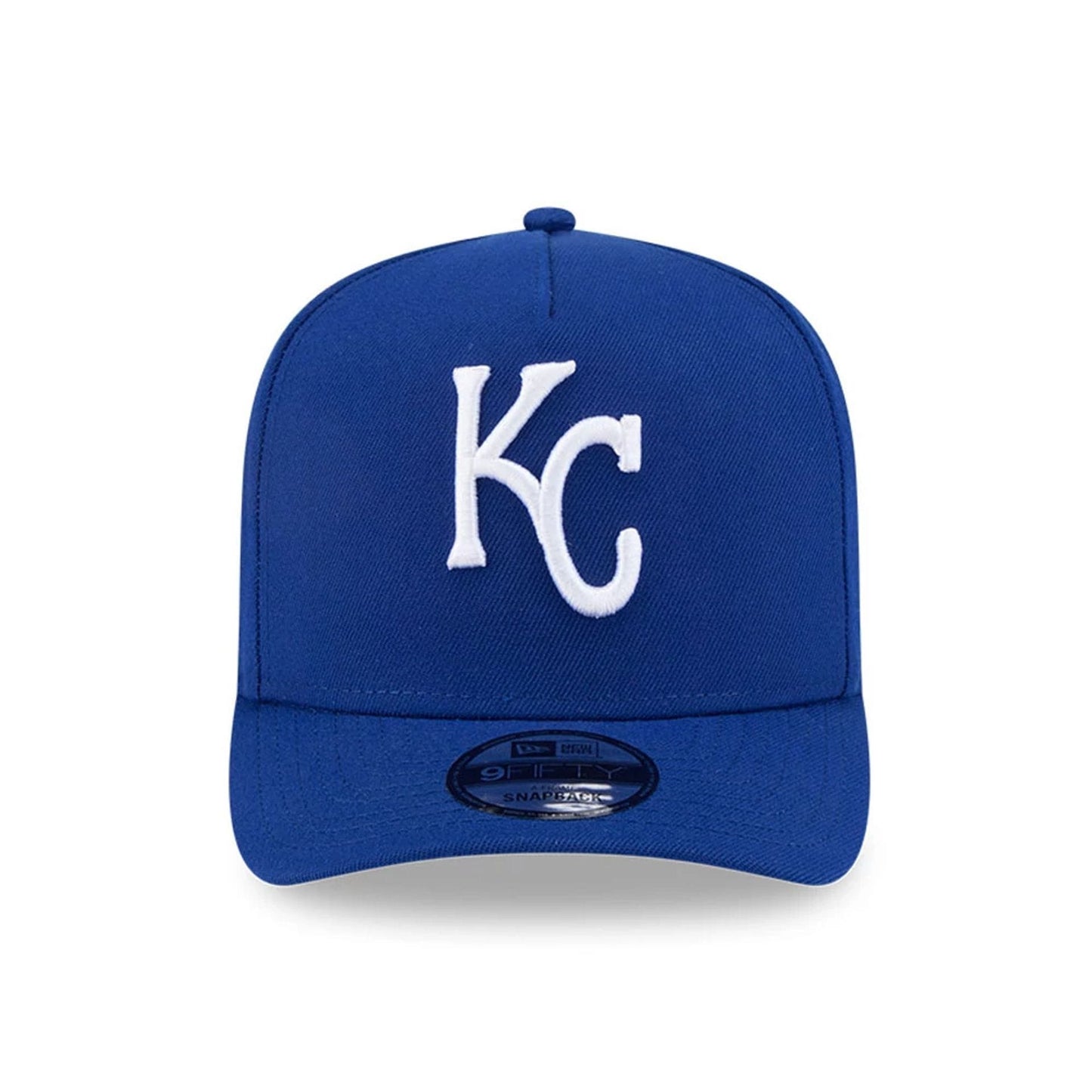 Pictured is this MLB Evergreen Kansas City Royals 9FIFTY A-Frame Snapback cap in blue. 3