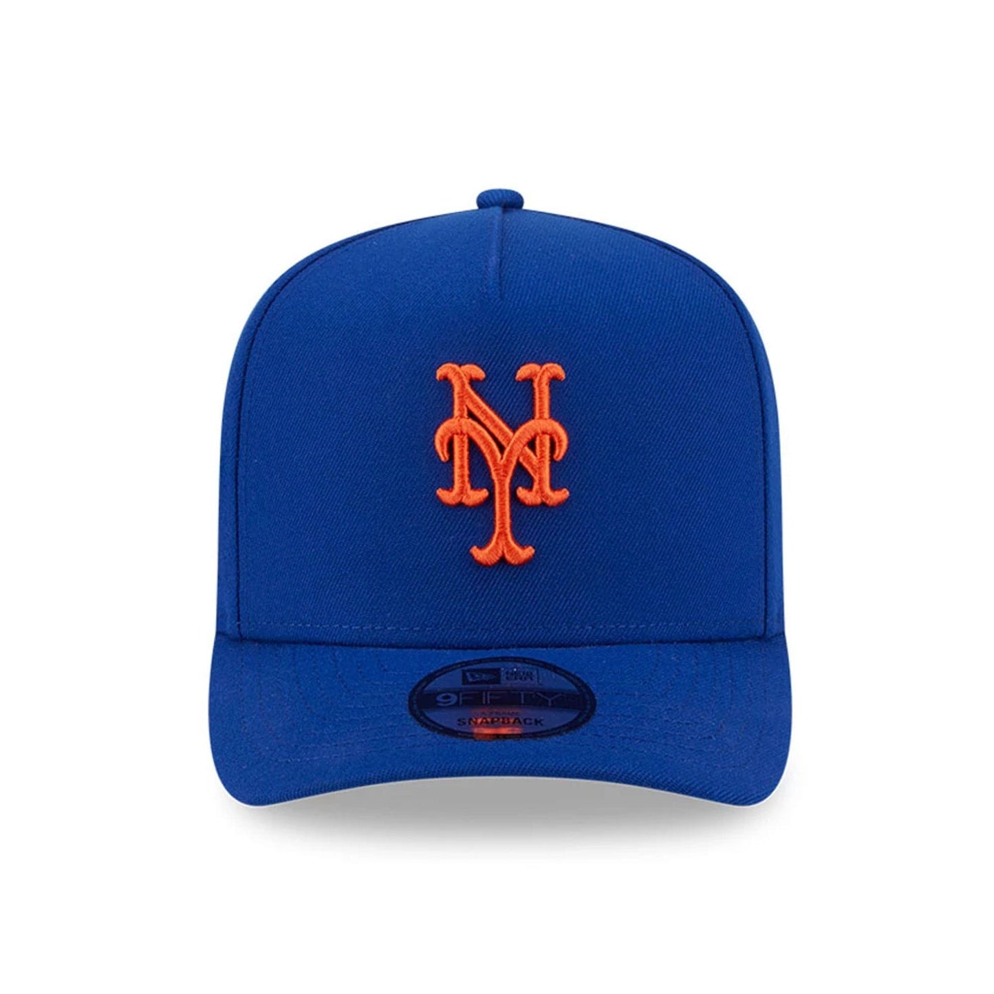 Pictured is this MLB Evergreen New York Mets 9FIFTY A-Frame Snapback cap in blue. 3