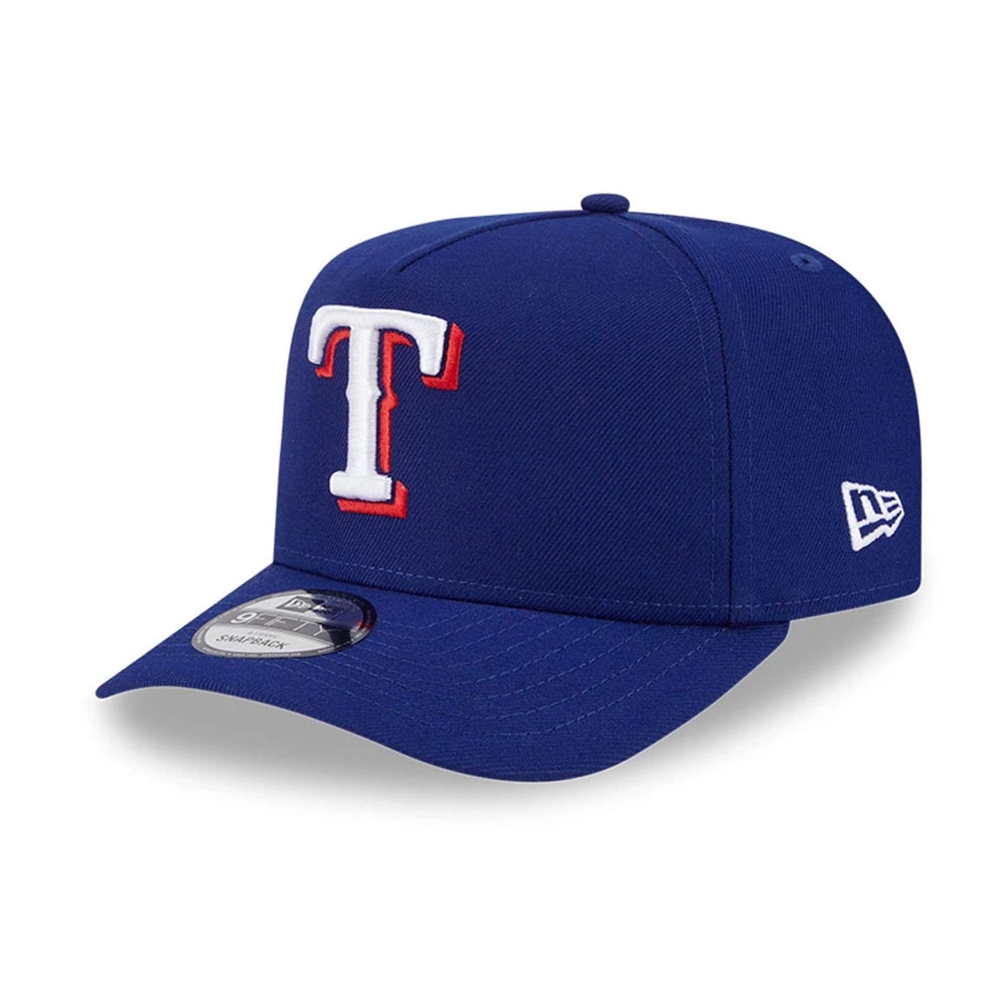 Pictured is this MLB Evergreen Texas Rangers 9FIFTY A-Frame Snapback cap in dark blue. 4