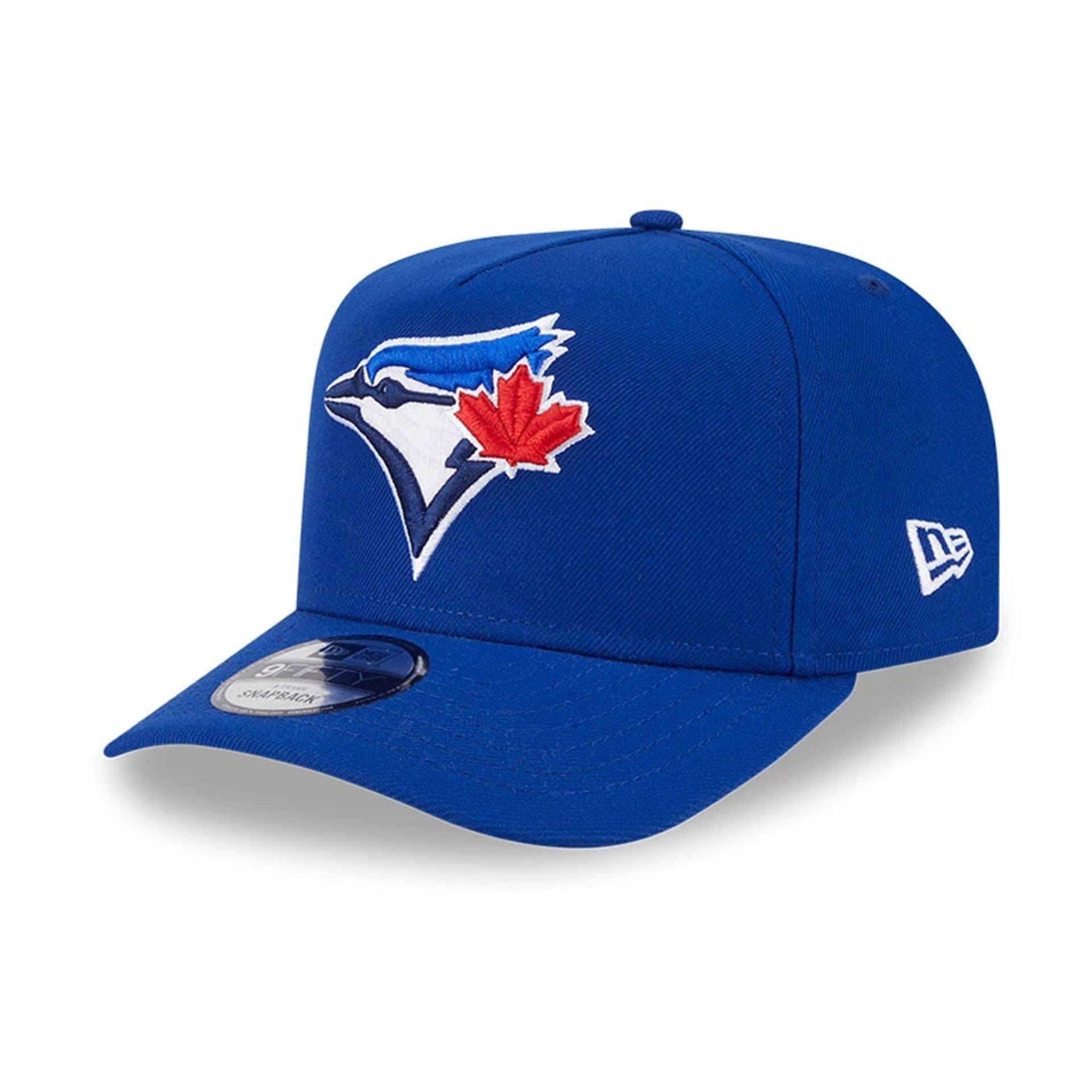 Pictured is this MLB Evergreen Toronto Blue Jays 9FIFTY A-Frame Snapback cap in blue. 4