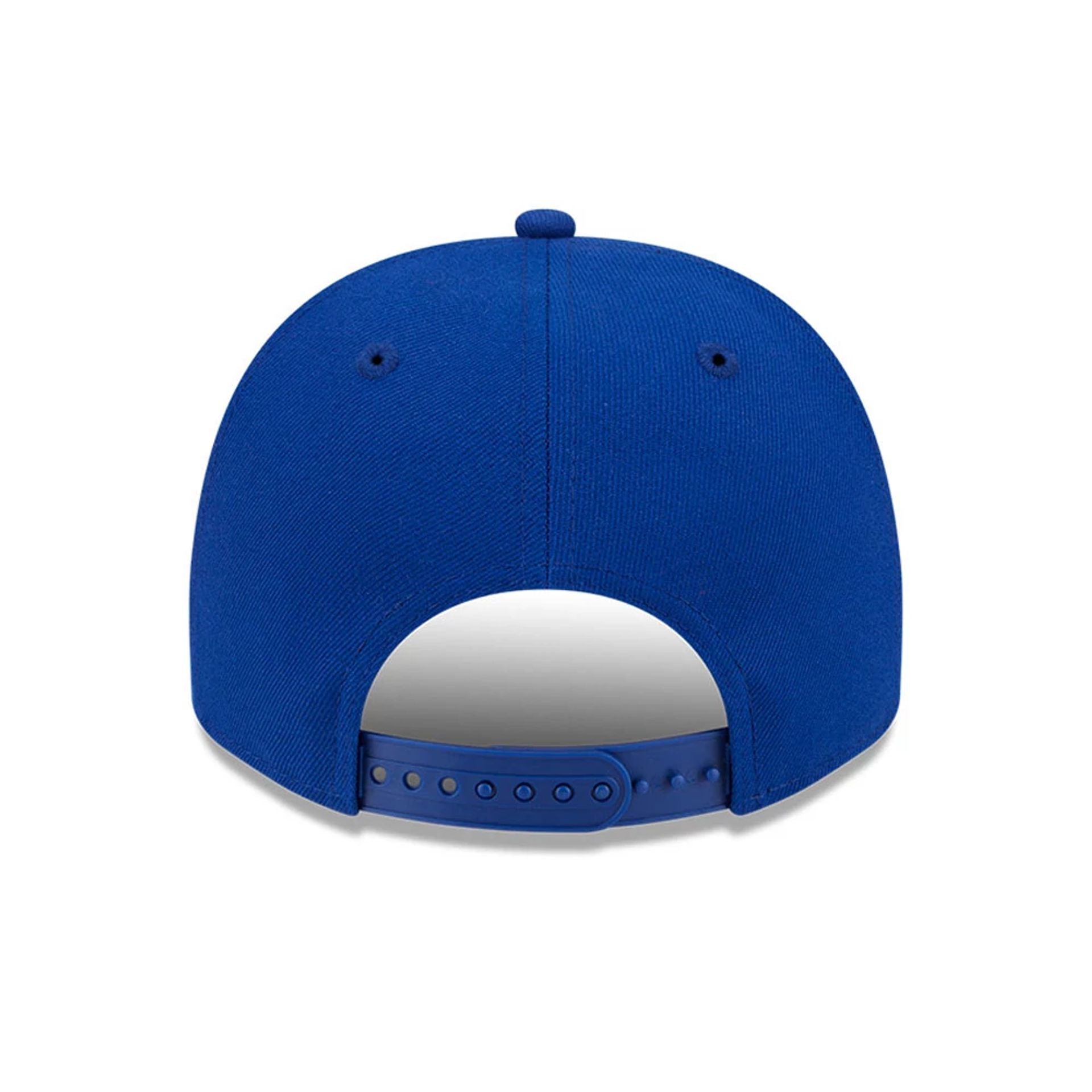 Pictured is this MLB Evergreen Toronto Blue Jays 9FIFTY A-Frame Snapback cap in blue. 7