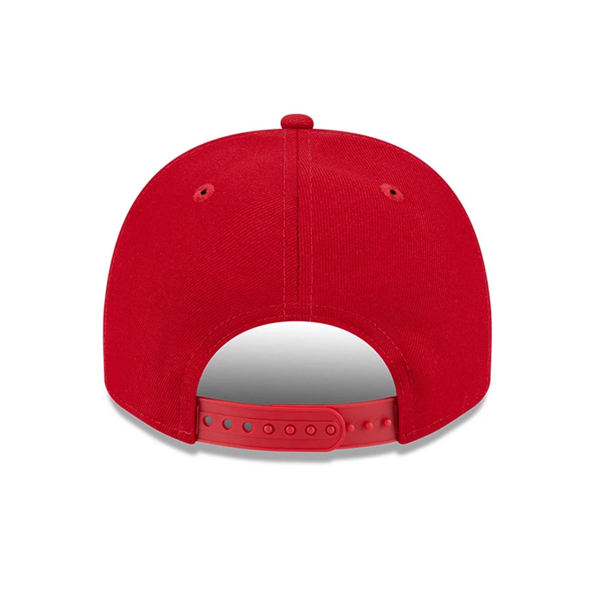 Pictured is this MLB Evergreen Washington Nationals 9FIFTY A-Frame Snapback cap in red. 7