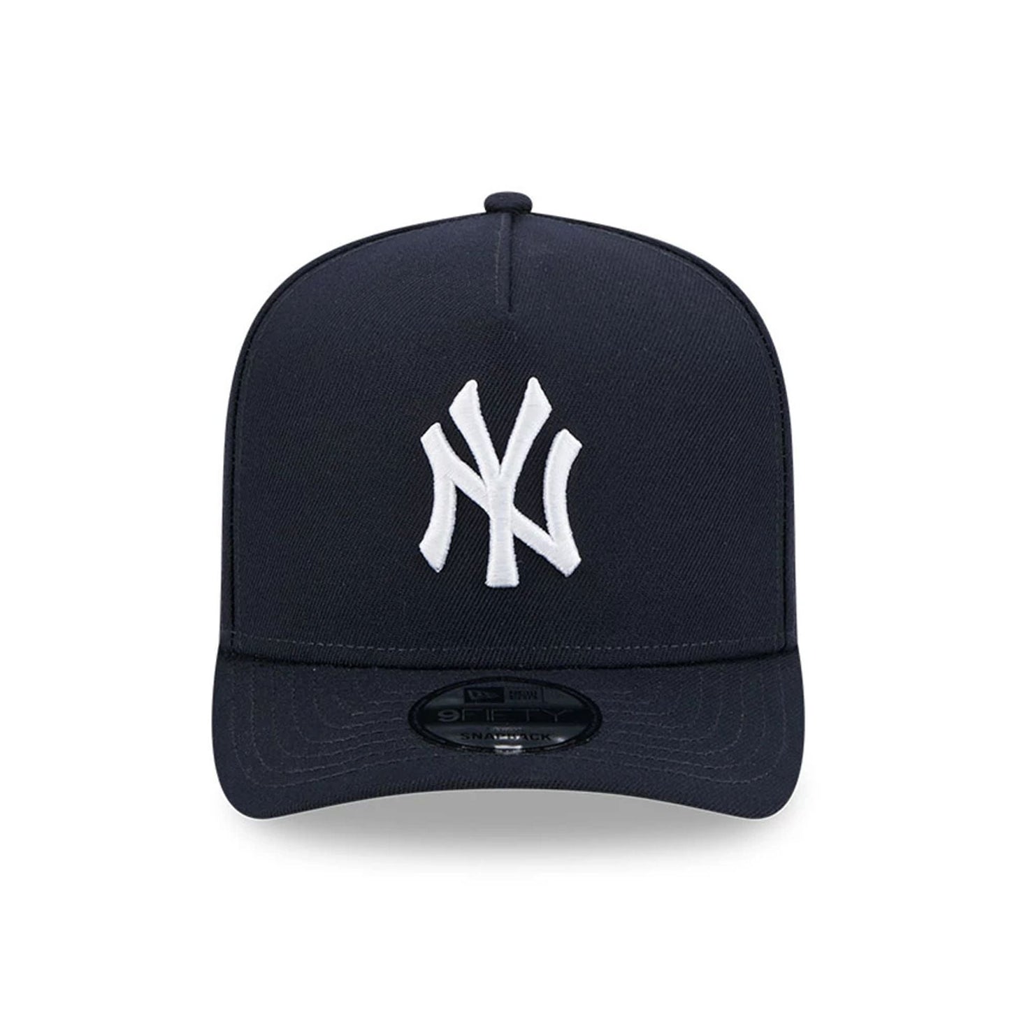 Pictured is this MLB Evergreen New York Yankees 9FIFTY A-Frame Snapback cap in navy. 3