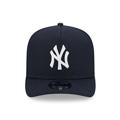 Pictured is this MLB Evergreen New York Yankees 9FIFTY A-Frame Snapback cap in navy. 3