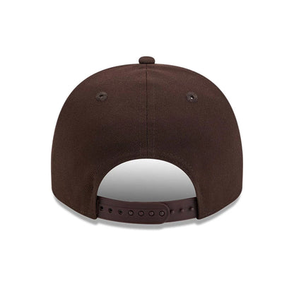 Pictured is this MLB Evergreen San Diego Padres 9FIFTY A-Frame Snapback cap in dark brown. 7