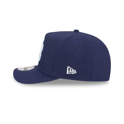 Pictured is this MLB Evergreen Tampa Bay Rays 9FIFTY A-Frame Snapback cap in navy. 6