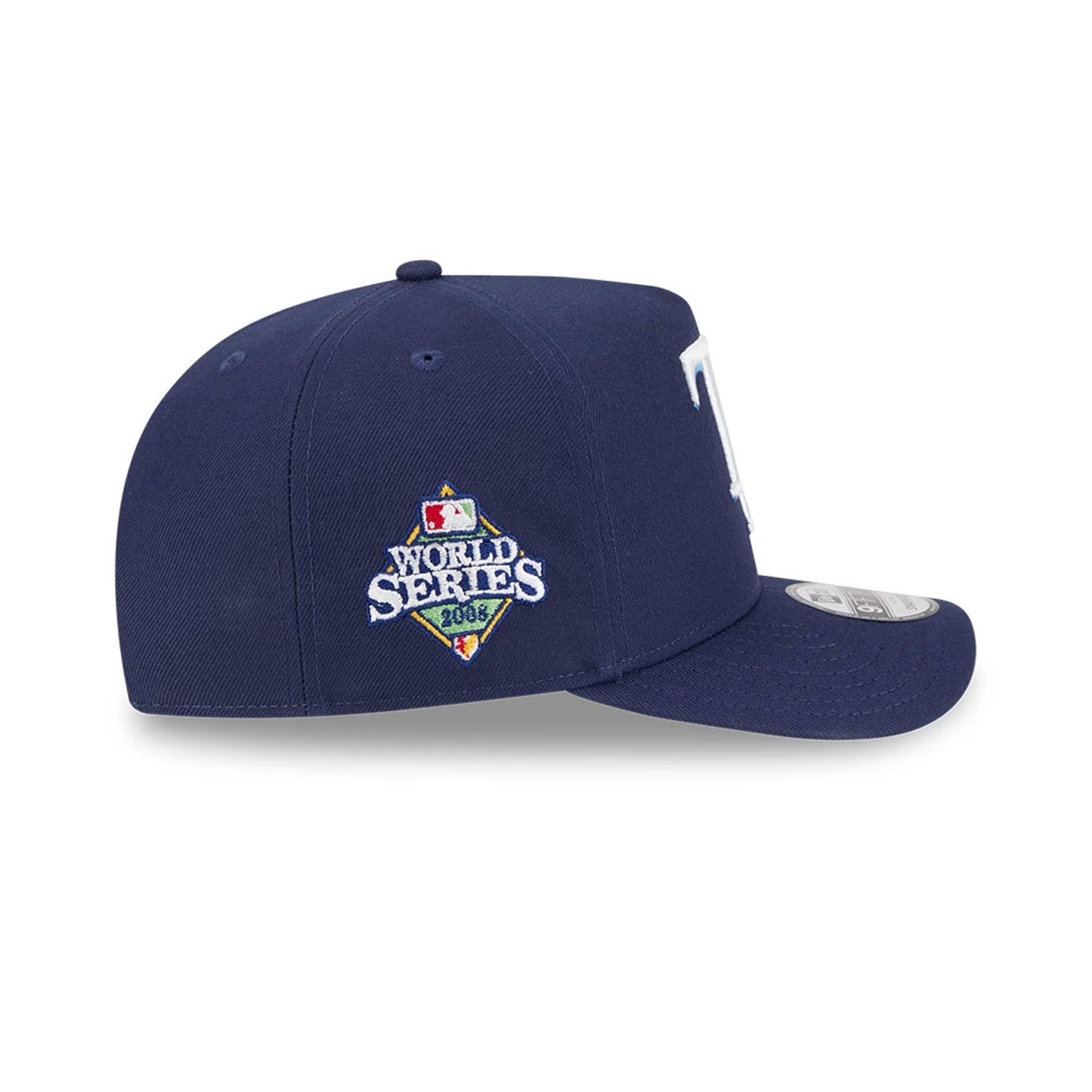 Pictured is this MLB Evergreen Tampa Bay Rays 9FIFTY A-Frame Snapback cap in navy. 5