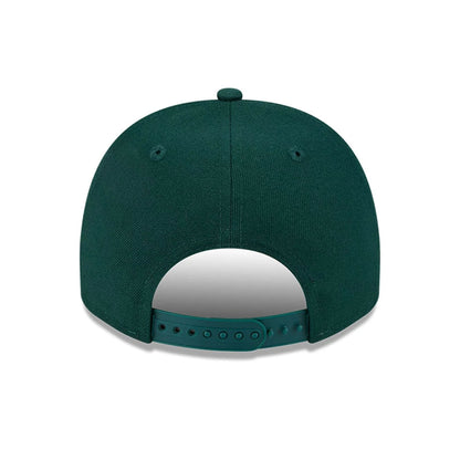 Pictured is this MLB Evergreen Athletics 9FIFTY A-Frame Snapback cap in dark green. 7