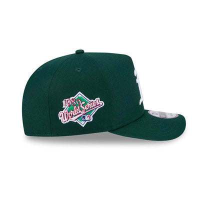 Pictured is this MLB Evergreen Athletics 9FIFTY A-Frame Snapback cap in dark green. 5