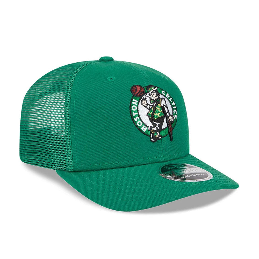 Pictured is this NBA Evergreen Boston Celtics 9SEVENTY Stretch Snap cap in green. 4