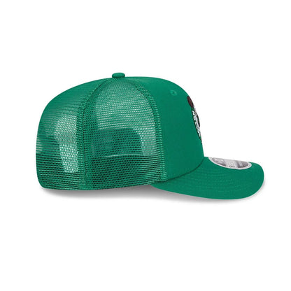 Pictured is this NBA Evergreen Boston Celtics 9SEVENTY Stretch Snap cap in green. 7