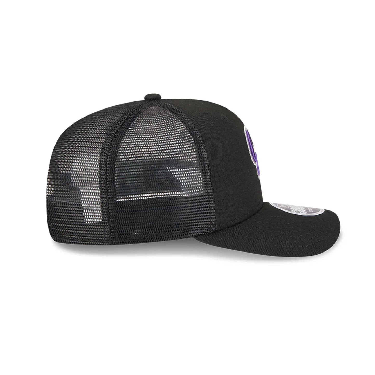 Pictured is this MLB Evergreen Colorado Rockies 9SEVENTY Stretch Snap cap in black. 6