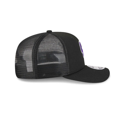 Pictured is this MLB Evergreen Colorado Rockies 9SEVENTY Stretch Snap cap in black. 6