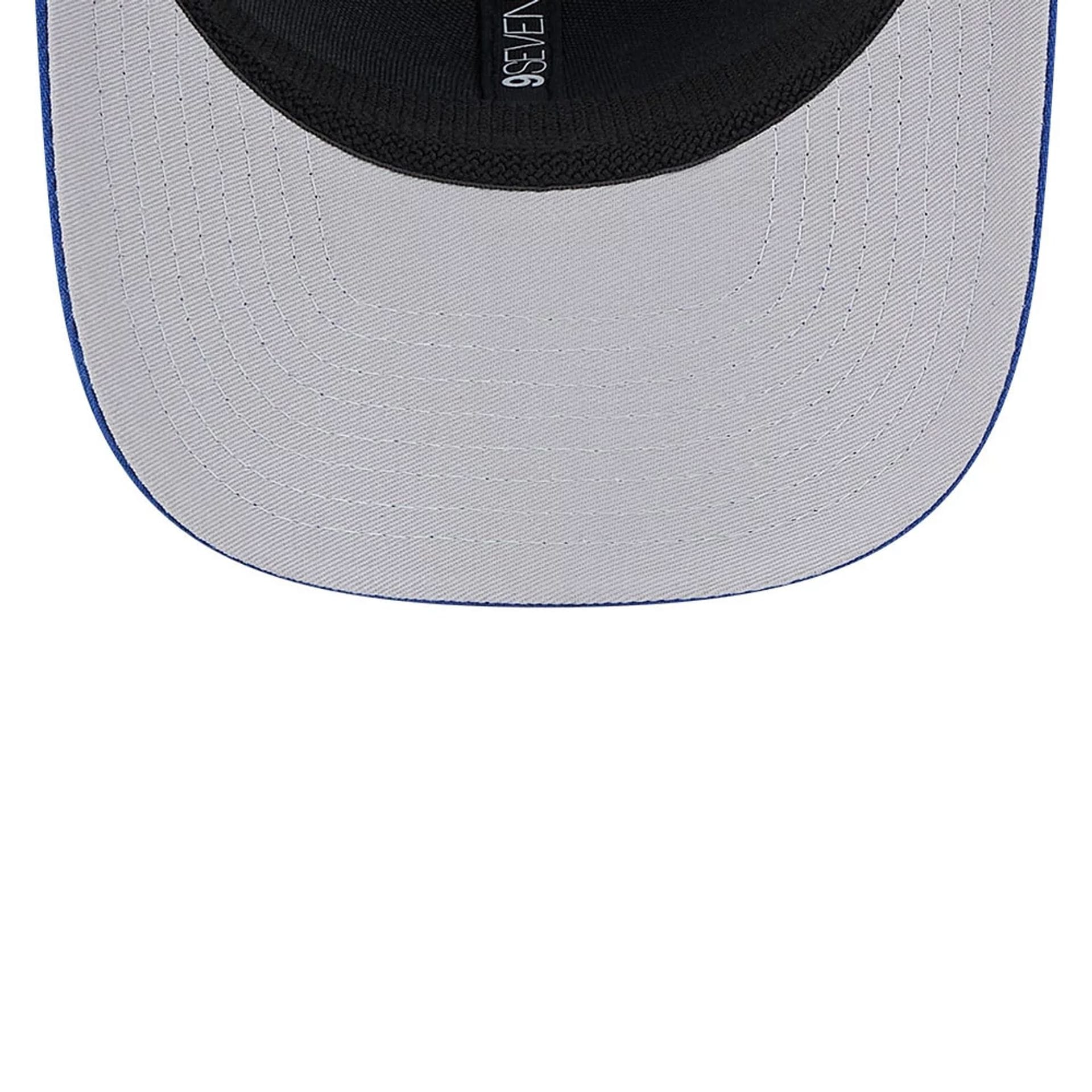 Pictured is this MLB Evergreen Kansas City Royals 9SEVENTY Stretch Snap cap in blue. 2