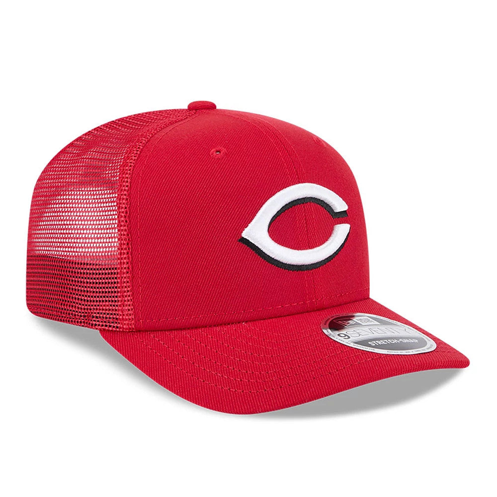 Pictured is this MLB Evergreen Cincinnati Reds 9SEVENTY Stretch Snap cap in red. 4