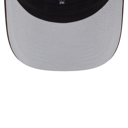 Pictured is this MLB Evergreen San Diego Padres 9SEVENTY Stretch Snap cap in dark brown. 2