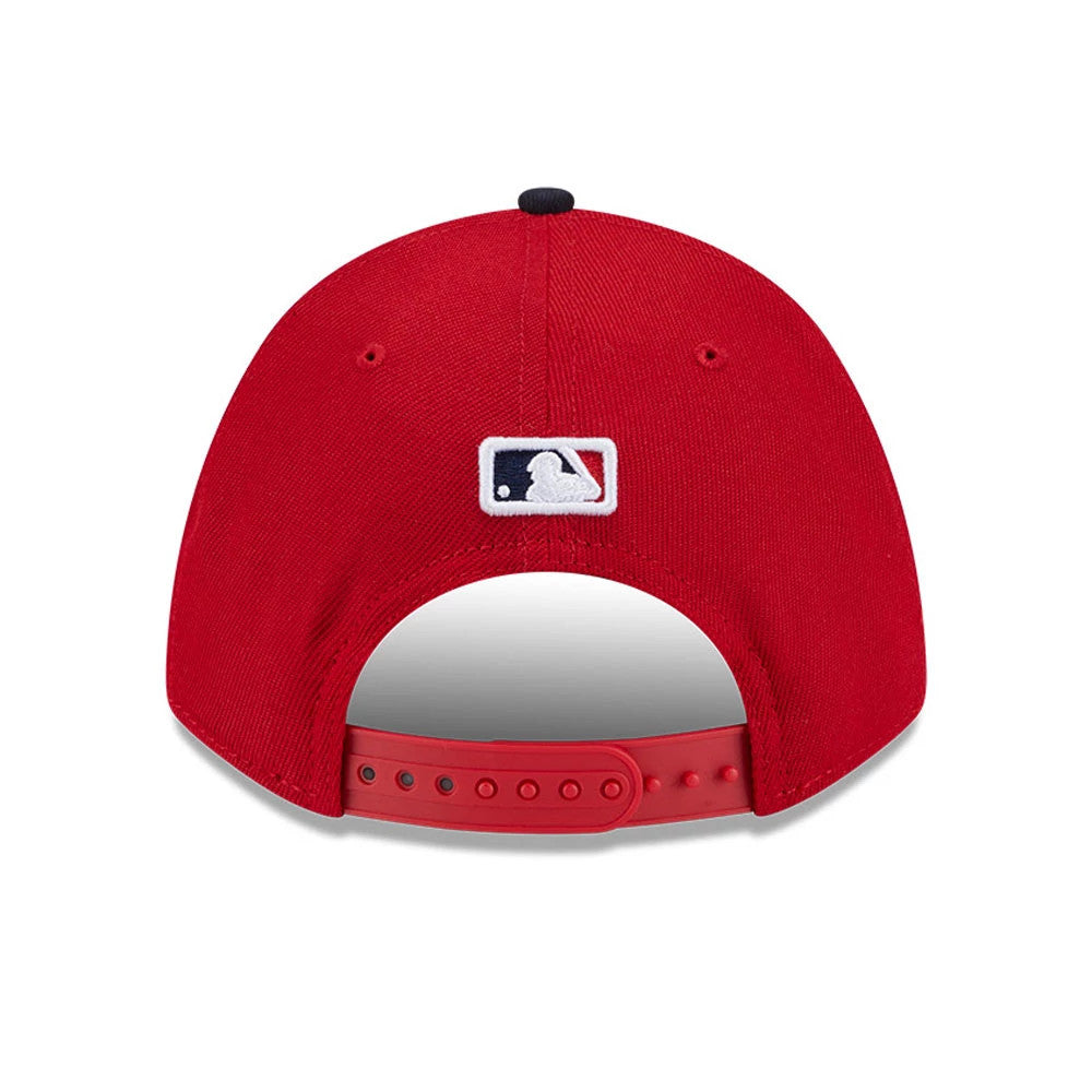 This is a Cleveland Guardians MLB Player Replica Red 9FORTY M-Crown Adjustable Cap 6