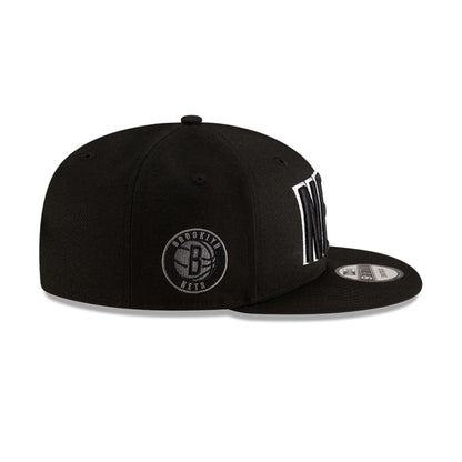 This is a Brooklyn Nets NBA Statement Black 9FIFTY Snapback Adjustable Cap 5