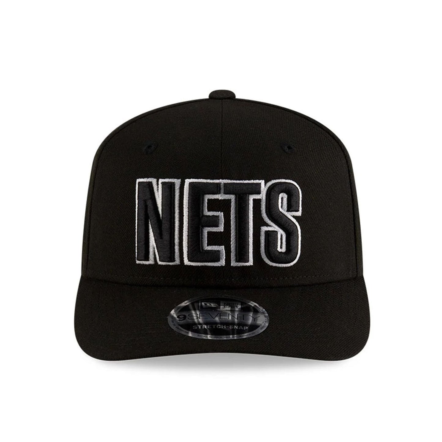 This is a Brooklyn Nets NBA Statement Black 9SEVENTY Stretch Snap Adjustable Cap 3