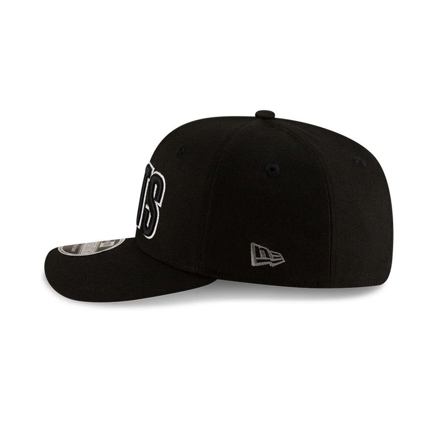 This is a Brooklyn Nets NBA Statement Black 9SEVENTY Stretch Snap Adjustable Cap 6