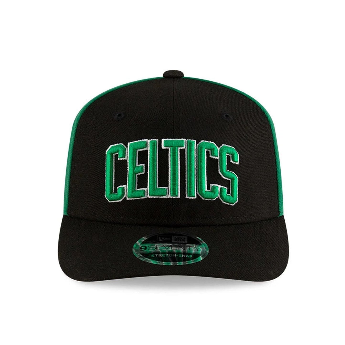 This is a Boston Celtics NBA Statement Black 9SEVENTY Stretch Snap Adjustable Cap 3
