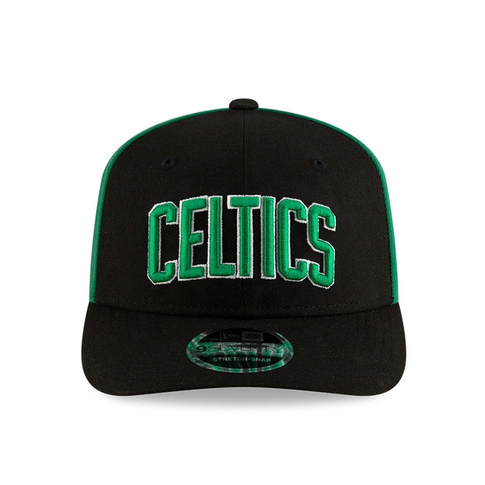 This is a Boston Celtics NBA Statement Black 9SEVENTY Stretch Snap Adjustable Cap 3